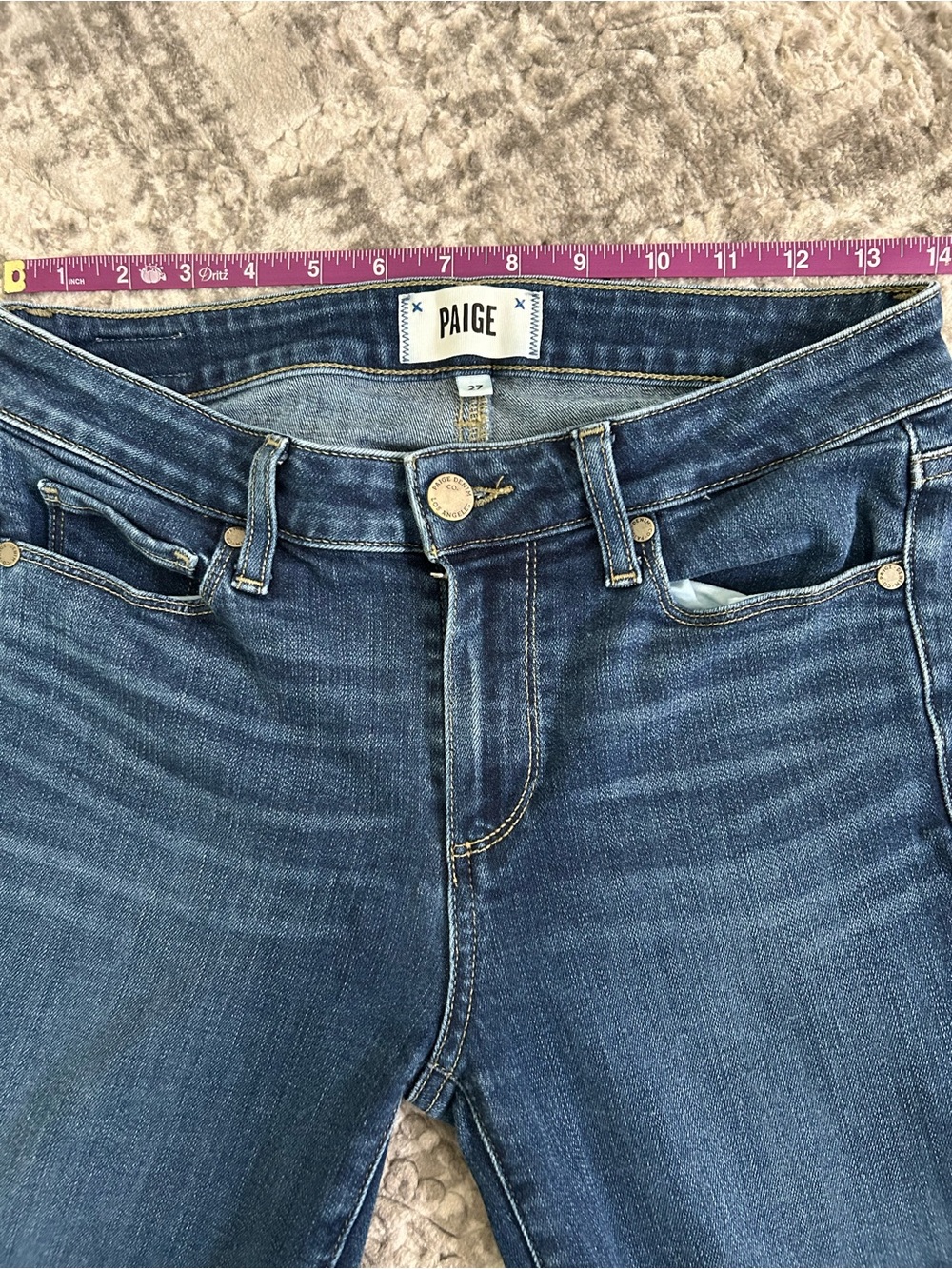 PAIGE SKYLINE SKINNY JEANS SIZE 27 - Picture 7 of 8